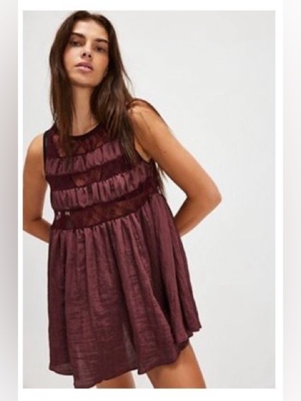 NWT Intimately Free People “Current Obsession Mini Slip” in Shiraz